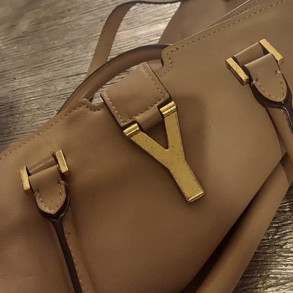 Ysl calfskin medium Y Cabas Taupe bag - Picture 2 of 15